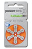 6 x Power One Hearing Aid Batteries Size 13 / ORANGE
