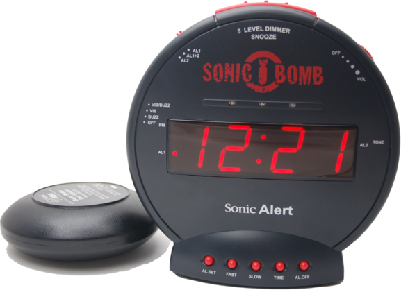 Geemarc Sonic Boom Bomb Alarm Clock with Shaker Pad - SBB500